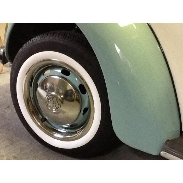 White Walls including stainless steel rims (4 pieces)