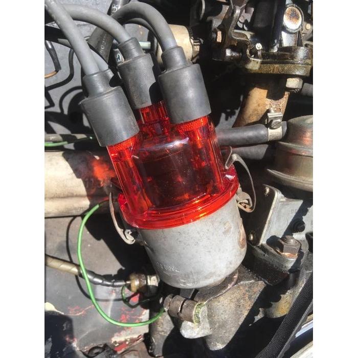 Distributor cap red transparent