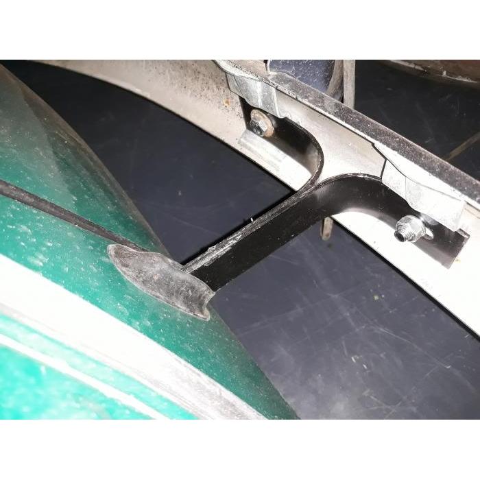 Front bumper brackets (black transport paint) (per pair)