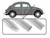 Produktnummer: 65 Kromlistsats dekorlist
Bubbla 10.1952 till och med 1962 (VIN 8 010 447) 

Note: 
for vehicles with a Wolfsburg trunk emblem 
