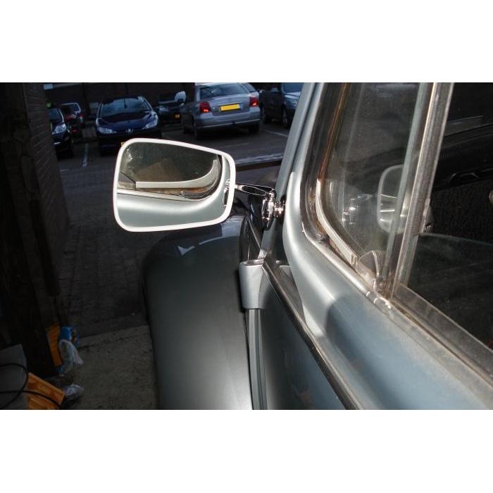 Exterior mirror C-quality chromed steel left