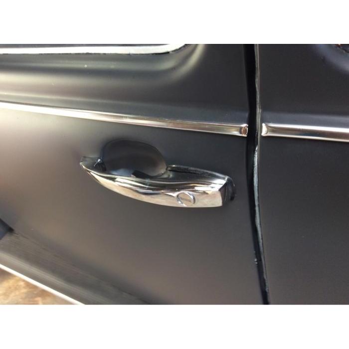 Door handle chrome with lock (each)