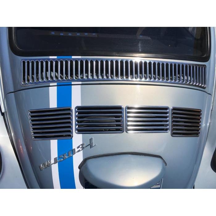 Aluminum vent trim below rear window (42 slots)