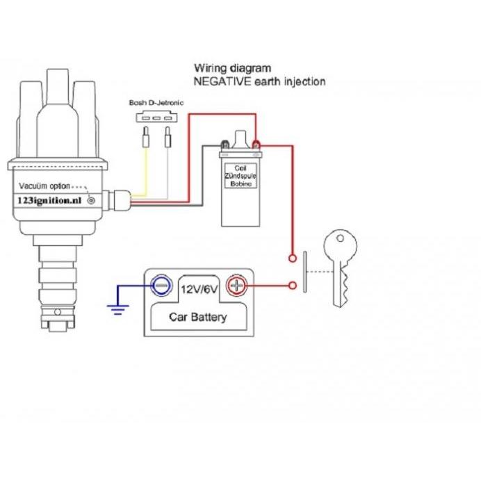 123 distributor for engines with a D-Jetronic injection system