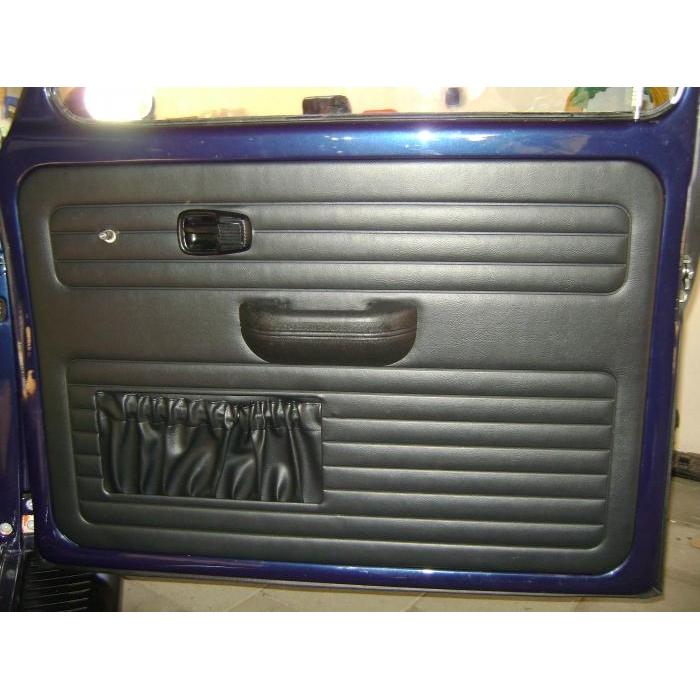 Door and rear panels black vinyl A-quality (4-part)