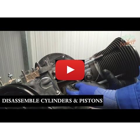Engine overhaul - video 18<br />disassemble cylinders and pistons