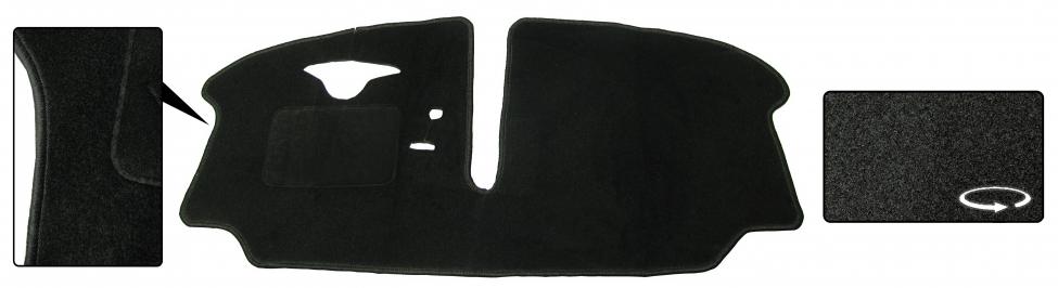 Etujalkatilan kangasmatto, musta