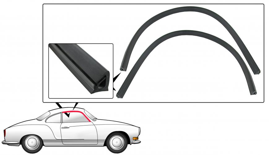Sivuikkunan yläreunan tiivisteet