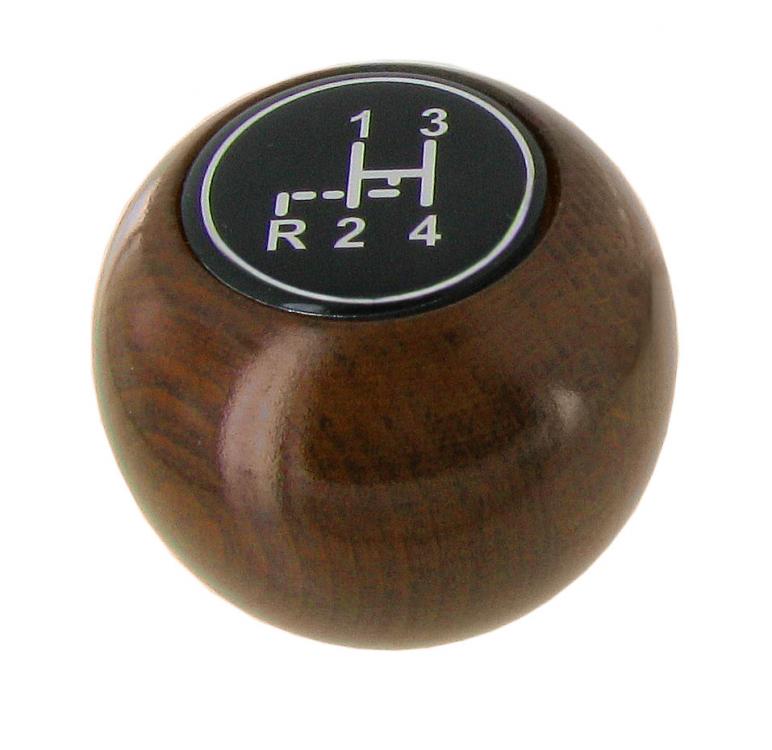 Houten Versnellingspook knop met schakel schema