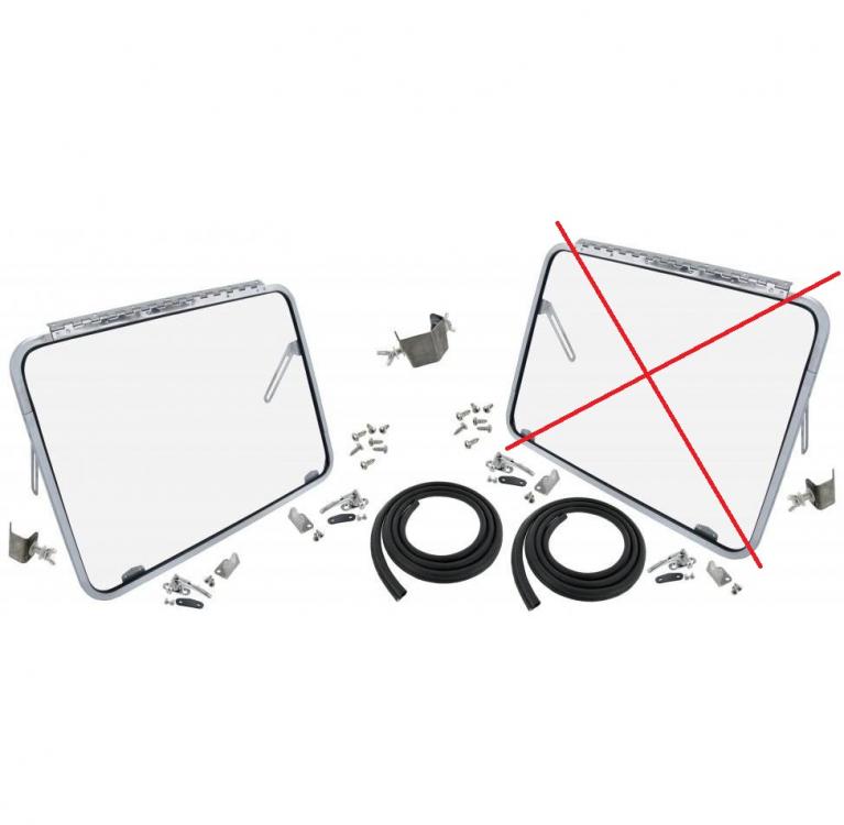 Safari window kit polished staineless steel 20396 second chance