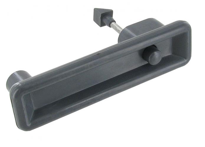 Kaapin oven kahva, harmaa, painonapilla