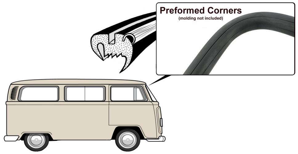Tuulilasin tiiviste (koristelistan uralla)