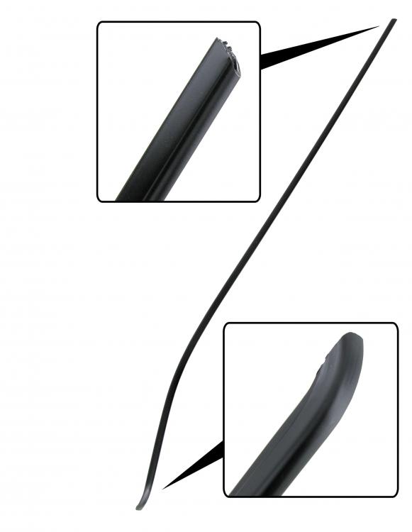 A-pilarin sadekourun reunus musta vasen