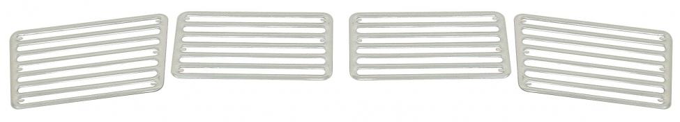 Aluminum vent trim engine lid with 26 slots (4 piece kit)