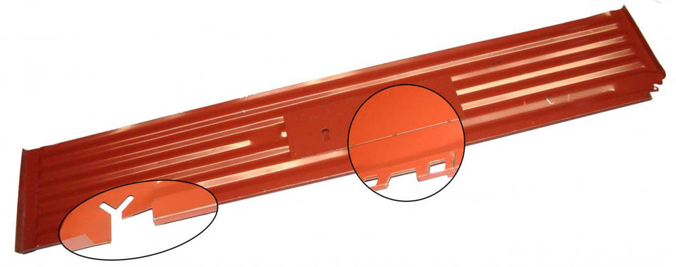 Tavaratilan lattian korjauspala, 20 cm leveä, oikea