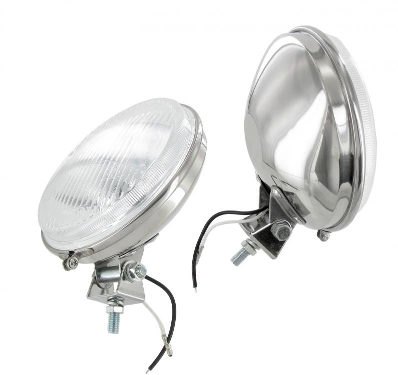 Lisäkaukovalot, kiillotettua ruostumatonta terästä