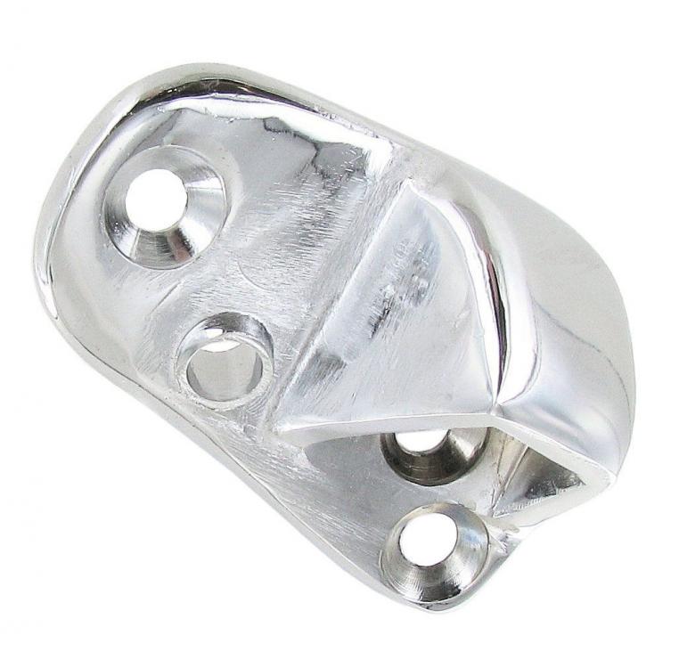 Chromed convertible latch catch with sunvisor mount left