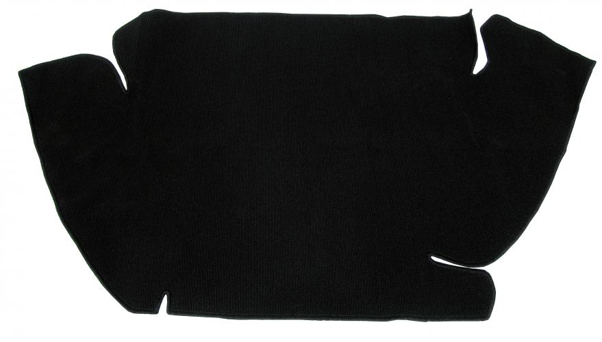 Gerippter Bouclé-Kofferraum-Teppichsatz aus einem Stück, schwarz