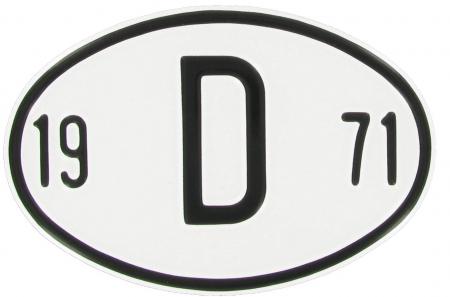 Chapa de nacionalidade: D 1971