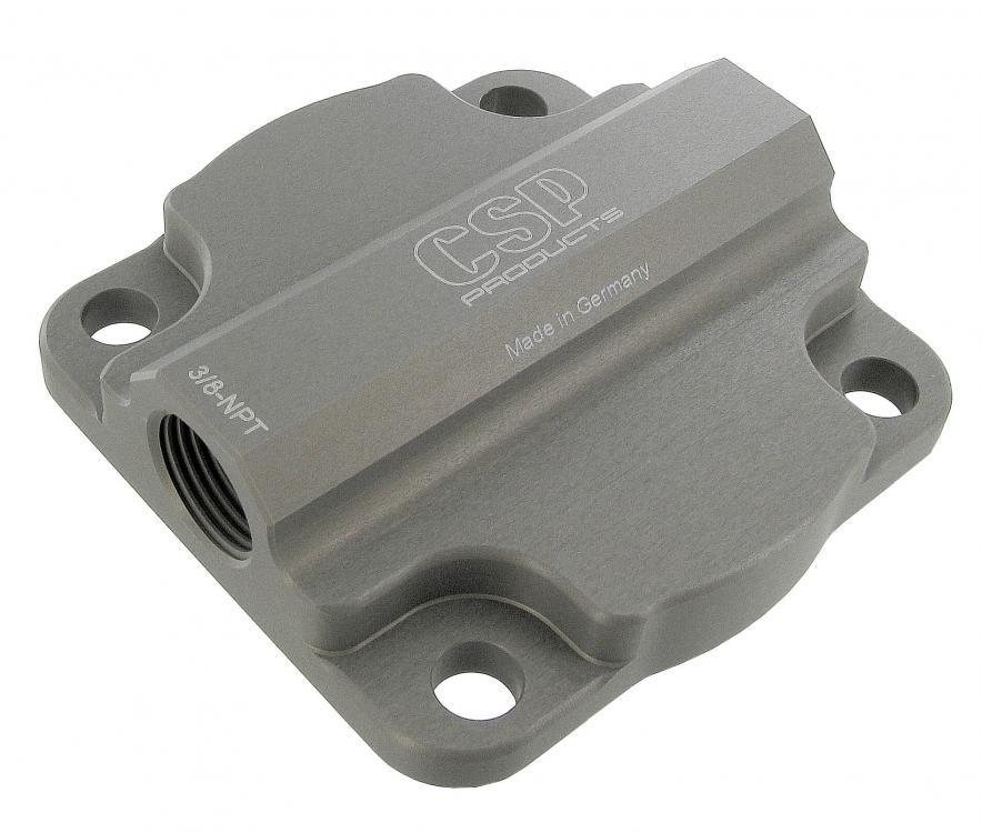 Alumiininen täysvirtausöljypumpun kansi, jossa on paineventtiili