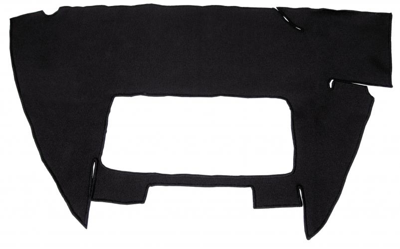 Gerippter Bouclé-Kofferraum-Teppichsatz aus einem Stück, schwarz