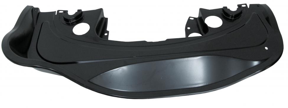 Moottorin suojapelti, takahelmaa vasten, musta