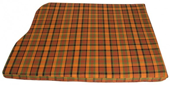 Moottoripatjan suojus, 1210 mm leveä, ruudullinen oranssi / keltainen / vihreä