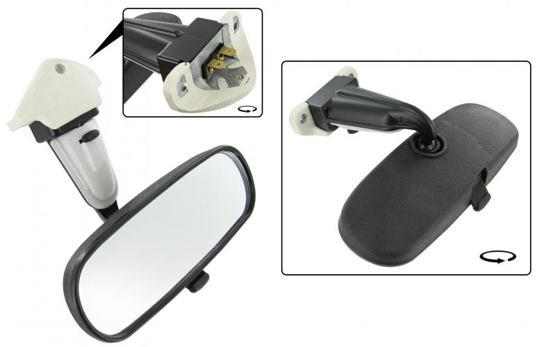 Sisäpeili, jossa on häikäisynestovipu