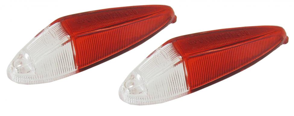 Sivuvilkkujen linssit (kirkas / punainen)