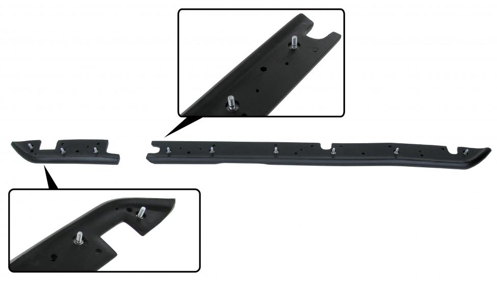 Kojelaudan alareunan potkutyynyt (2-osaiset)