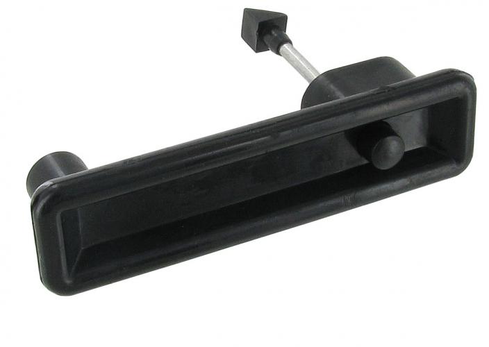 Kaapin oven kahva, musta, painonapilla