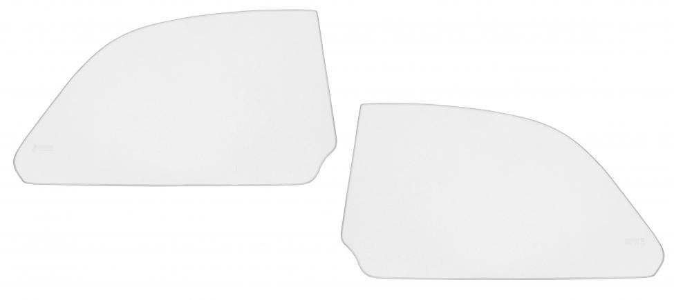 Achter zijruiten blank glas