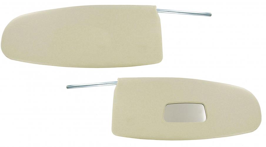 Häikäisysuojat meikkipeilillä, valkoiset