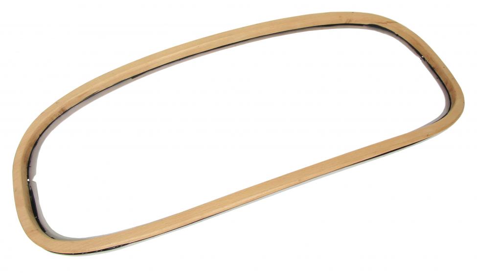 Aro de óculo em inox com madeira inserido