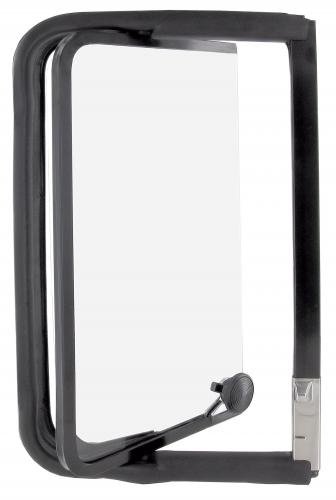 Tuuletusikkuna täydellisenä mustalla kehyksellä takana oikealla