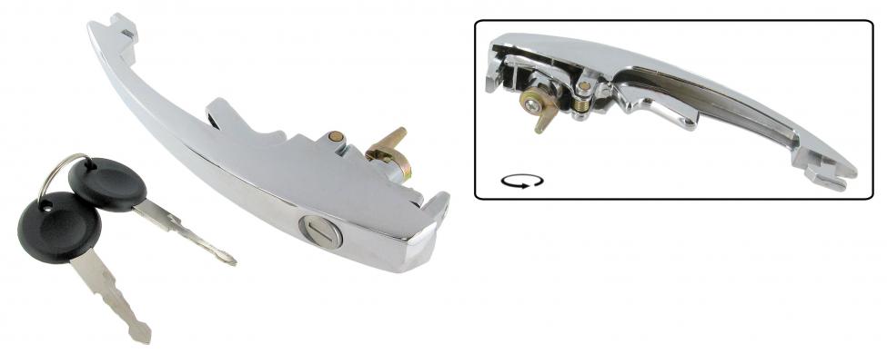 Deurhandvat verchroomd met slot