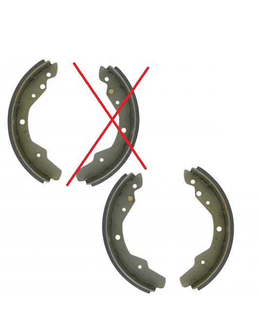 Brake shoe set rear 21236 second chance