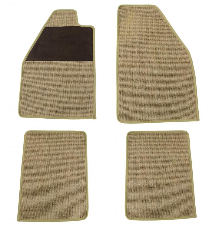 Bouclé teppegulvmatter beige (4-delt)