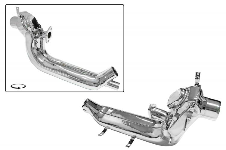 Lämmönvaihdin, kromattu, vasen