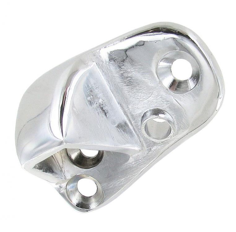 Chromed convertible latch catch with sunvisor mount left