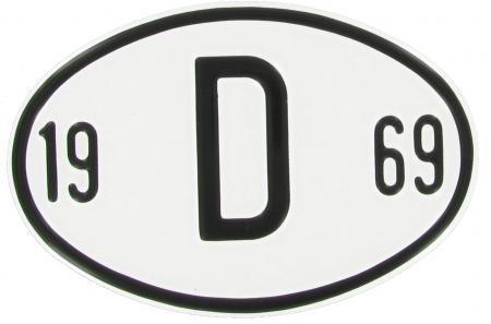 Chapa de nacionalidade: D 1969