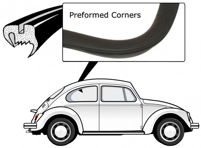 Joint de glace latérale gauche (version sans baguette)