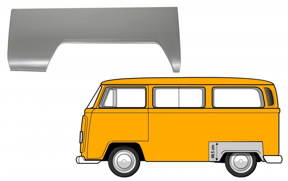 Tôle de réparation pour joue d'aile arrière gauche