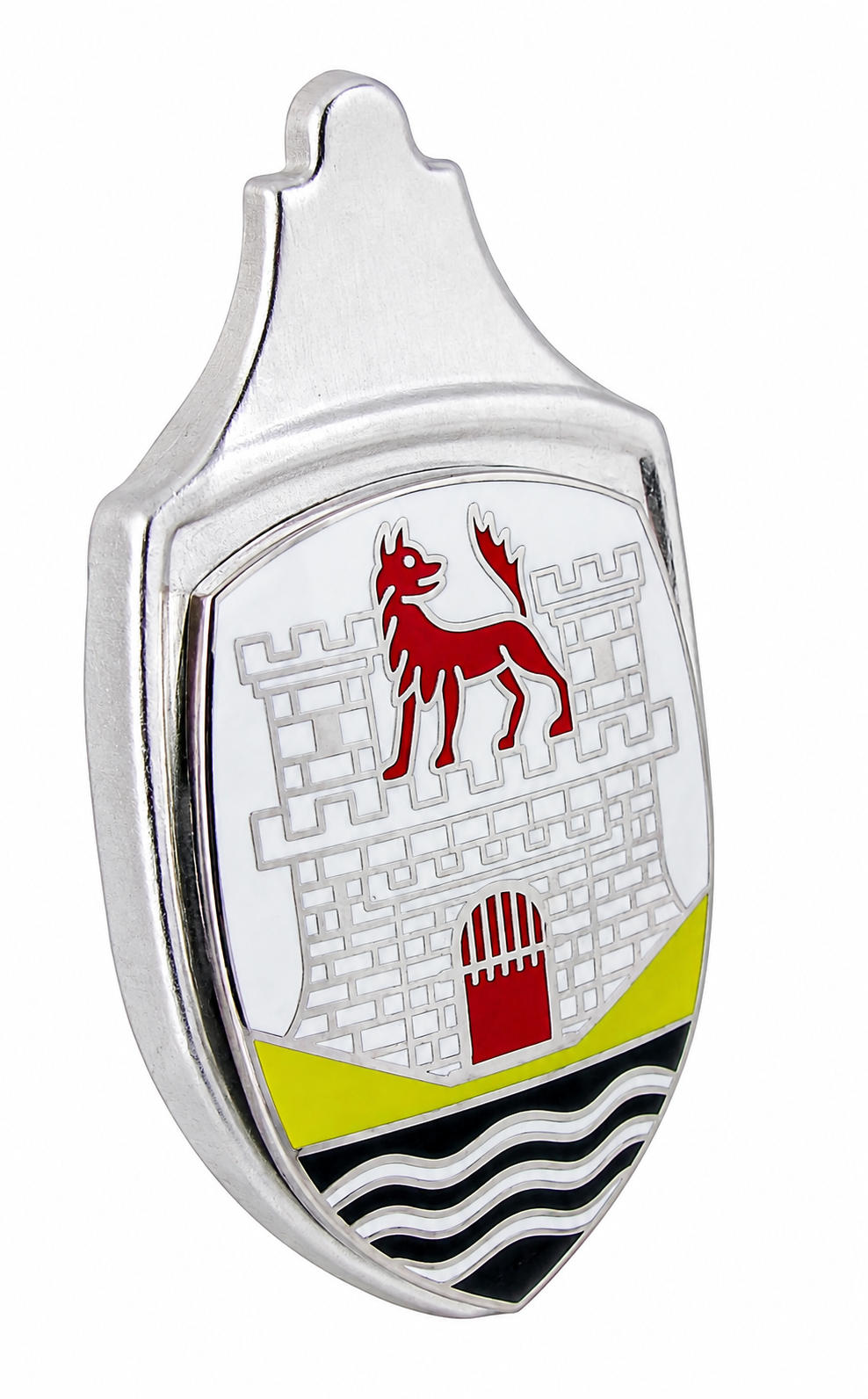 Wolfsburg trunk emblem historical version
