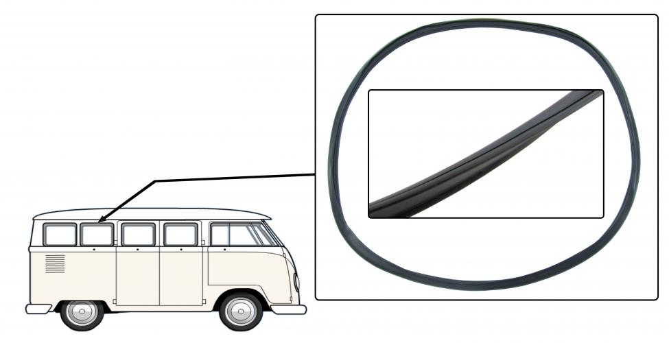 Ulosvedettävä sivuikkunan tiiviste korissa