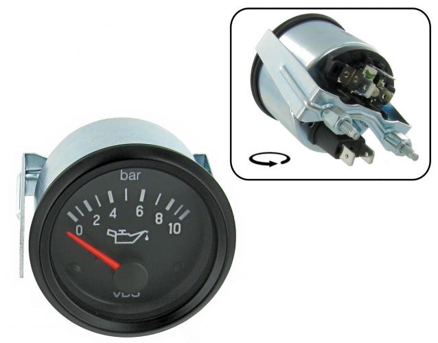 Öljynpainemittari 0-10 bar Ø 52 mm