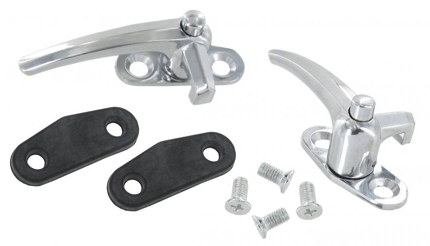 Kromiset safari-ikkunoiden salvat tiivisteineen