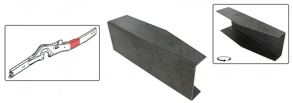 Achterste chassisbalk reparatie deel