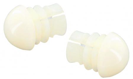 Plastic rear bench luggage bar end plugs