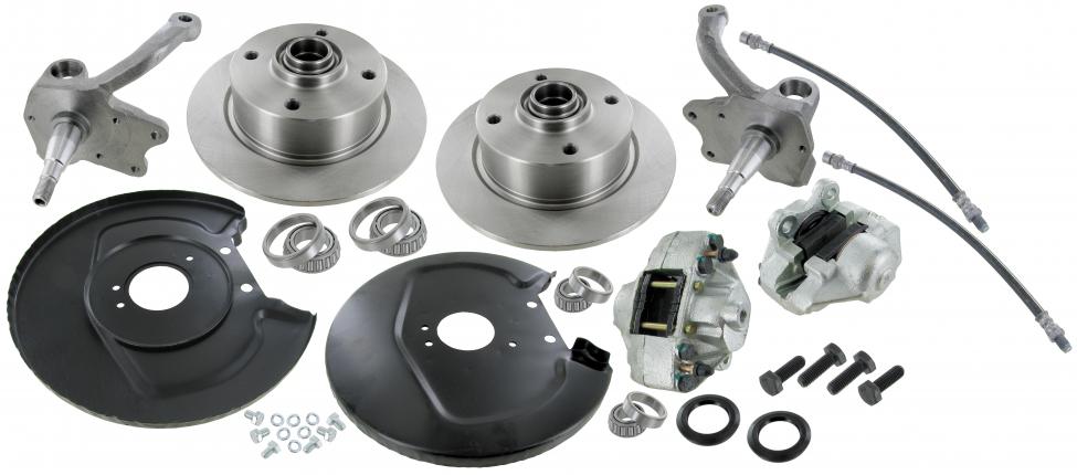 Schijfremmen set voorzijde met Uber remklauwen (steek 4 x 130)